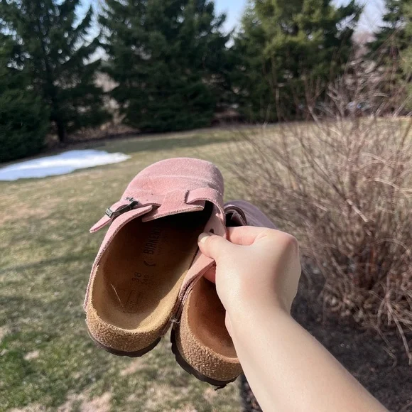 Birkenstocks x Stussy light pink mules clogs shoes Boston - Picture 7 of 11